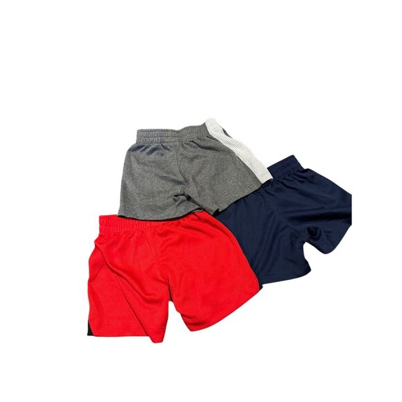 Nike Lot 3 Pairs Shorts Size 18M Red Blue Gray Athletic Toddler Infant - Picture 2 of 8